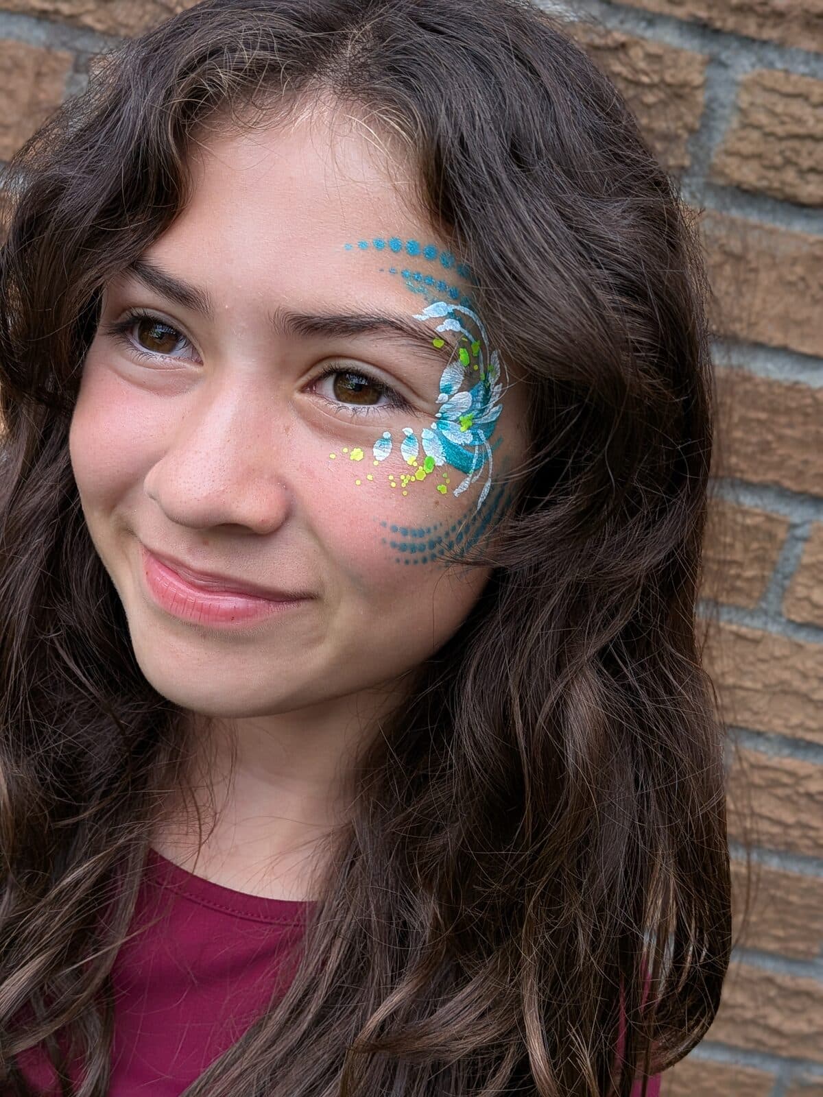 Blue floral eye design
